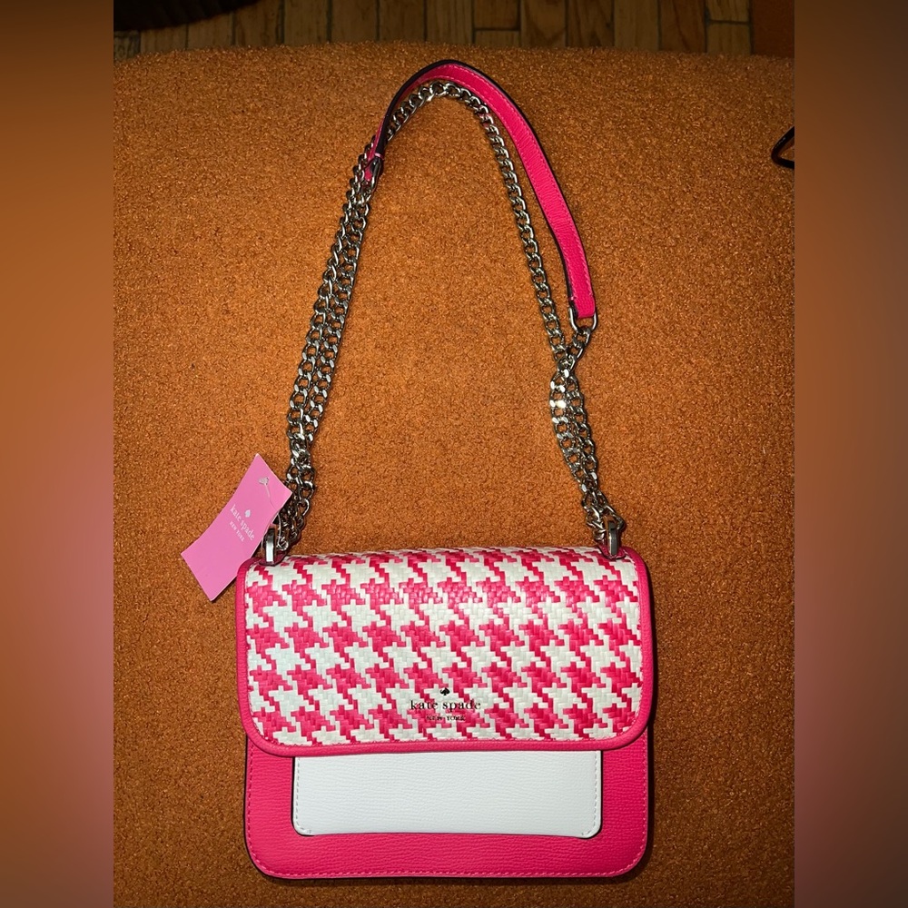Kate Spade Pink and White Shoulder Bag